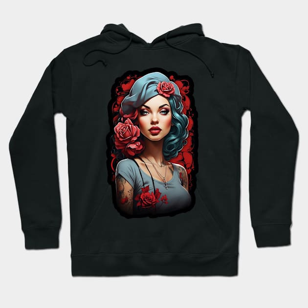 Pin Up Modern Classic Art Hoodie by Dürer Design